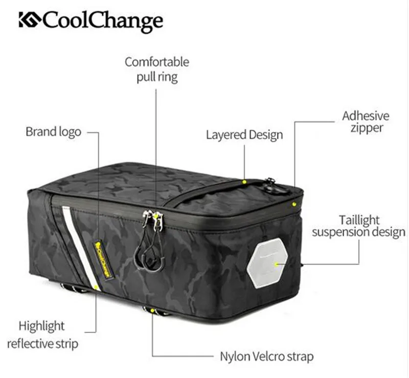 Сумка CoolChange для велосипеда водонепроницаемая сумка на заднюю стойку чехол