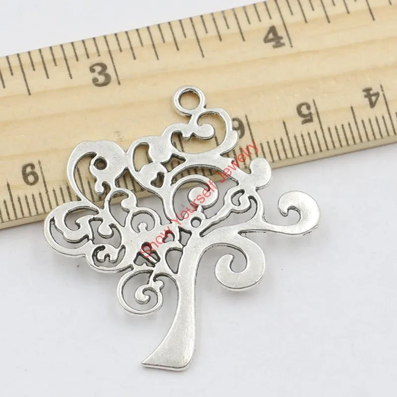 5pcs Tibetan Silver Plated Zinc Alloy Tree of Life Charms Pendants for Jewelry Making DIY Handmade Craft 42x37mm | Украшения и