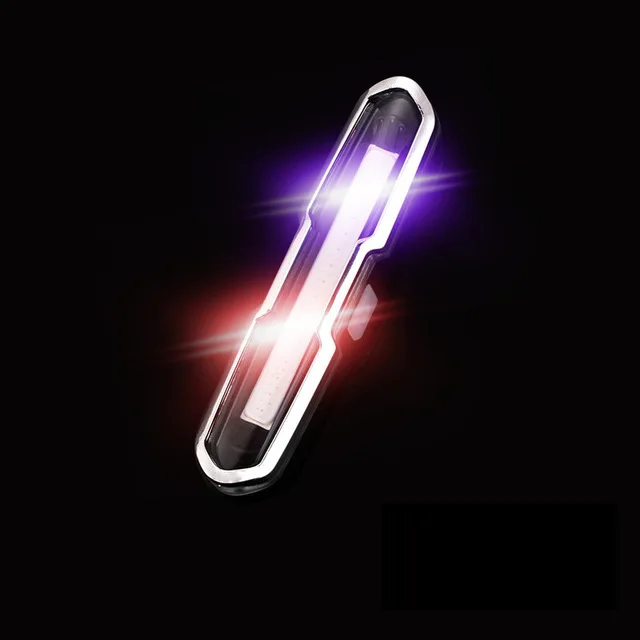 Red Blue USB Перезаряжаемый передний задний велосипедный светильник светодиодный велосипедный задний светильник велосипедный шлем светильник крепление велосипедный светильник MTB дорожный велосипедный светильник - Цвет: Red Blue