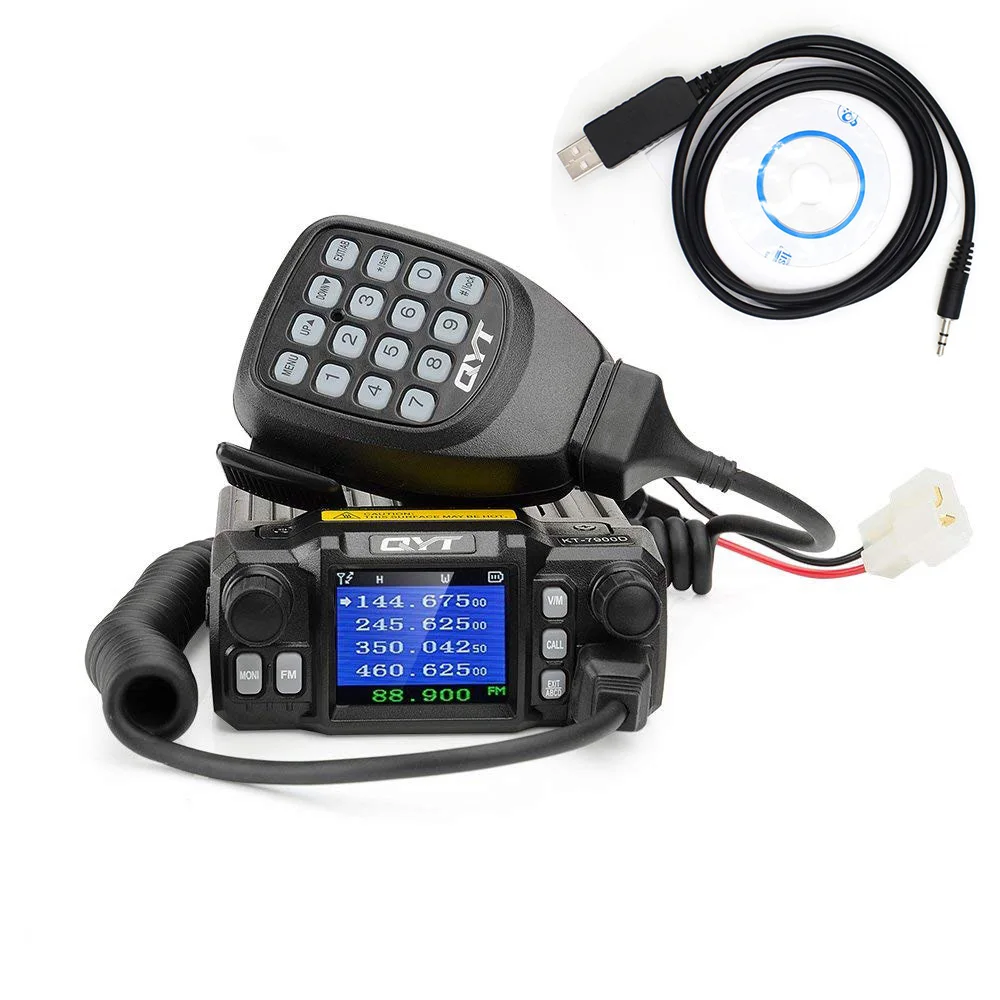 KT-7900D-USB QYT KT-7900D Band/Quad 144/220/350/440 МГц мобильное радио 25 Вт большой - Цвет: KT-7900D-USB