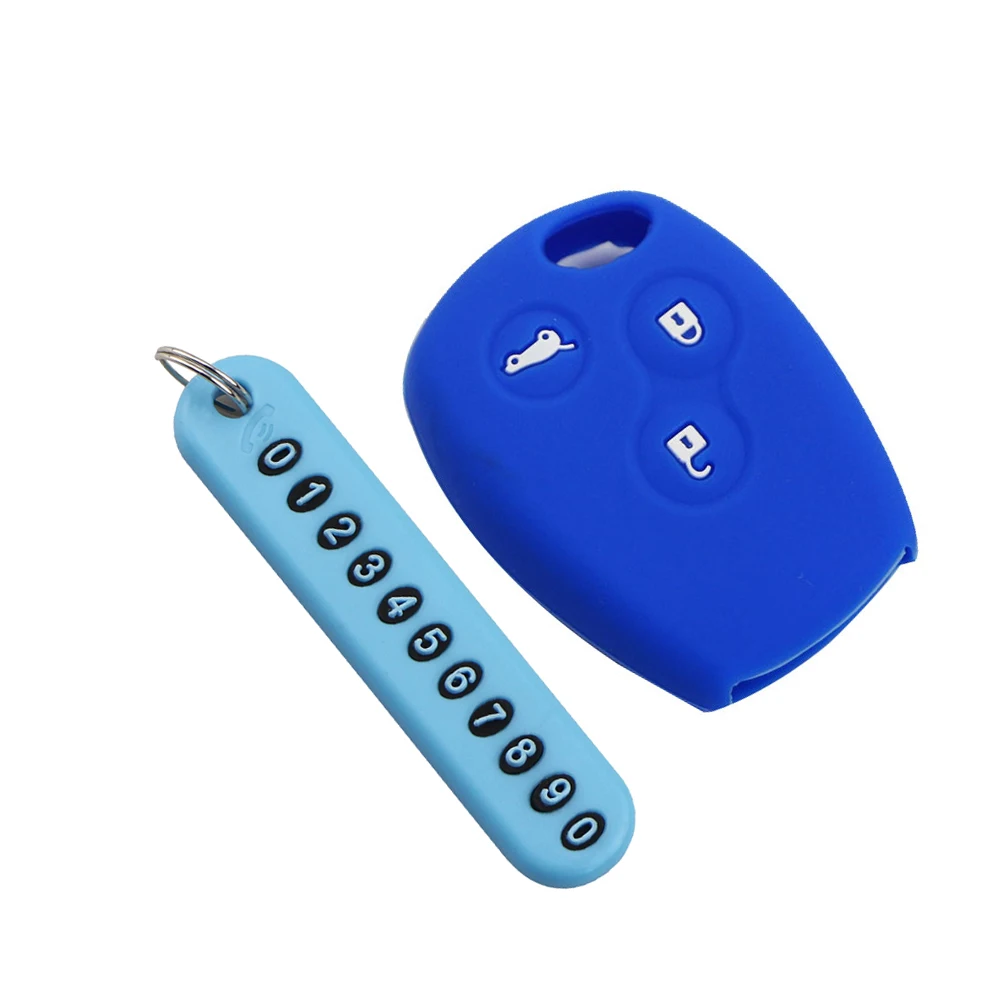Силиконовый чехол для автомобильного ключа брелок с номером телефона карта