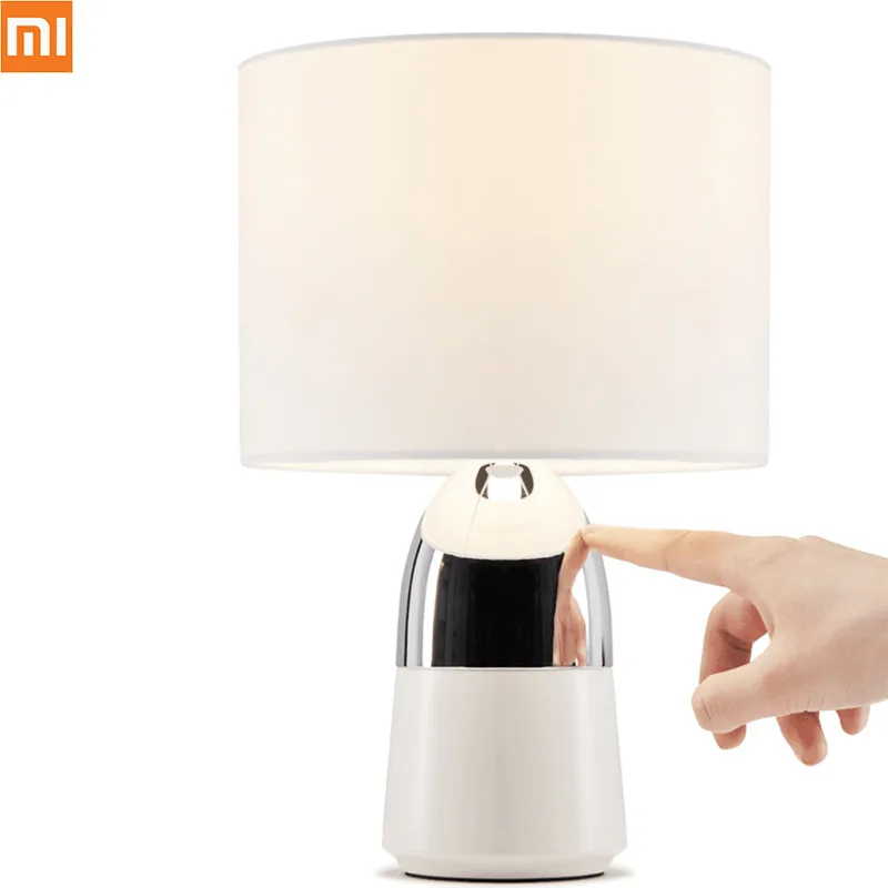 Оригинальная прикроватная лампа Xiaomi с сенсорным выключателем на 360 градусов, Энергосберегающая светодиодная лампа 3000k бежевого цвета E14, светильник 220 V-240 V Mijia