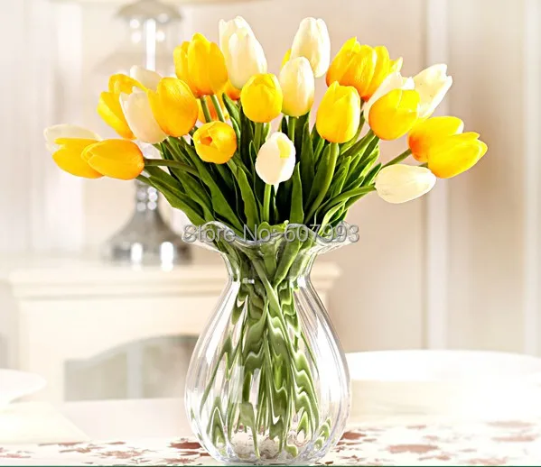 Настоящие на ощупь Искусственные цветы из полиуретана Рождественское украшение