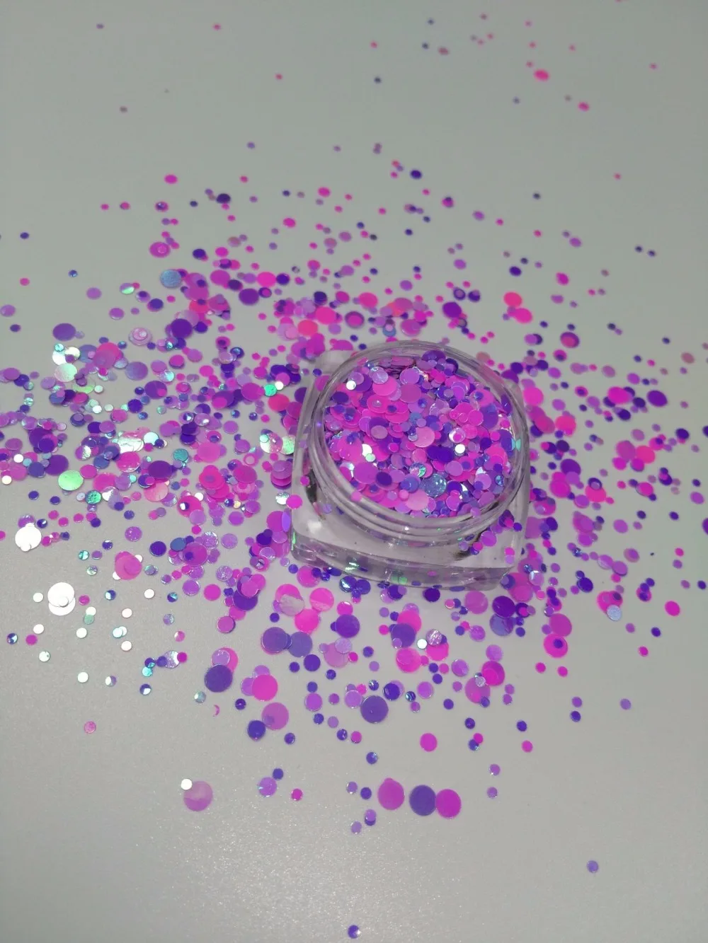 

YM-008 1/2/3MM Glitter Mix "Hypnotic"Nail Glitter Paillette Colorful Sequins Shiny Round Ultrathin UV Gel Manicure-50g/200g/bag