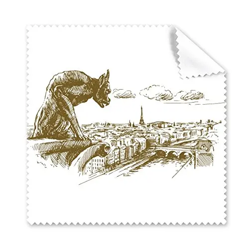 Монстер эскиз пейзаж страна город ориентир иллюстрации очки с узором ткань для