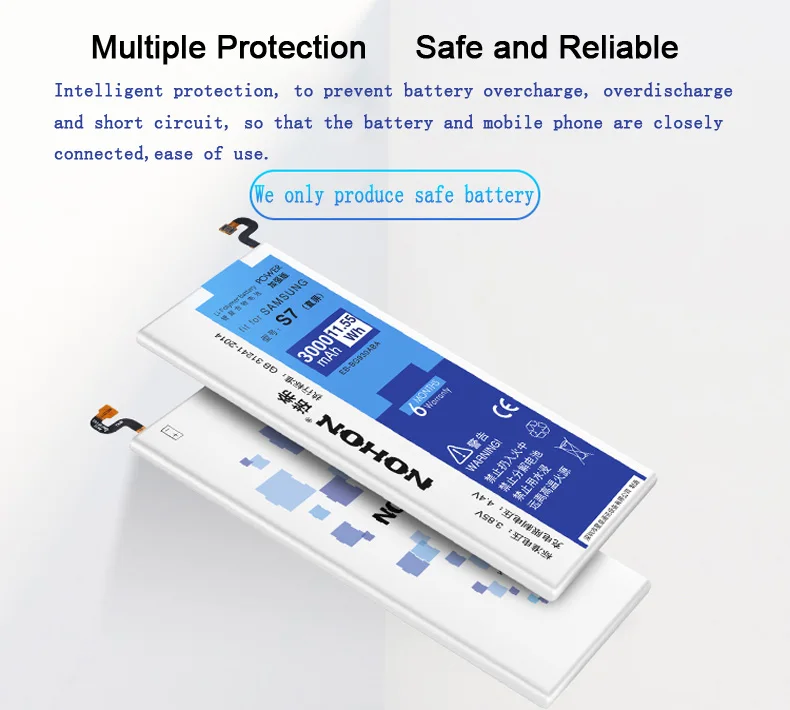Высококачественный аккумулятор NOHON для samsung Galaxy S7 SM-G930 SM-G9300 G930F Bateria 3000 мАч EB-BG930ABE+ Бесплатные инструменты