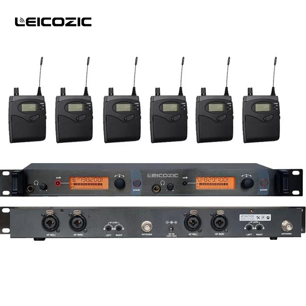 구매 Leicozic BK-2050/SR2050 IEM 귀 전문 무대 무선 모니터 시스템 UHF 귀 모니터 시스템 6 수신기