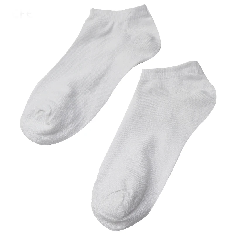 White 10pcs/5pair Women's Short Socks Breathable Low Cut Ankle Socks Black White Gray Female Ladies Socks Chausette Femme Meias Sox - Color: White