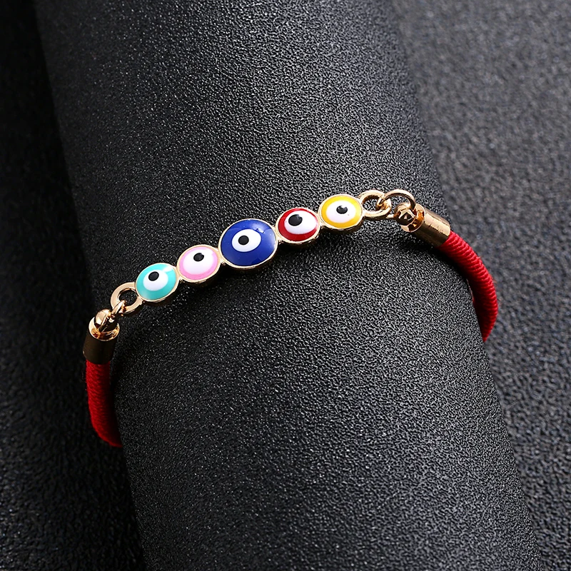 Классический Модный женский браслет со злыми глазами мужской ручной вязки с