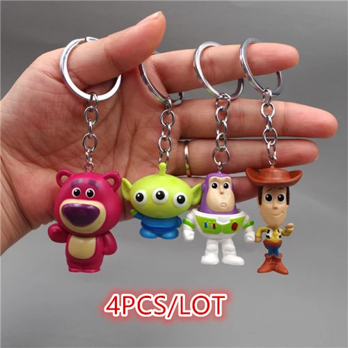4PCS 4 шт. Горячая История игрушек 4 Вуди форки Банни инопланетянин Базз Лайтер плюшевые куклы История игрушек мягкие брелки для детей подарок на Рождество и день рождения - Цвет: 4PCS