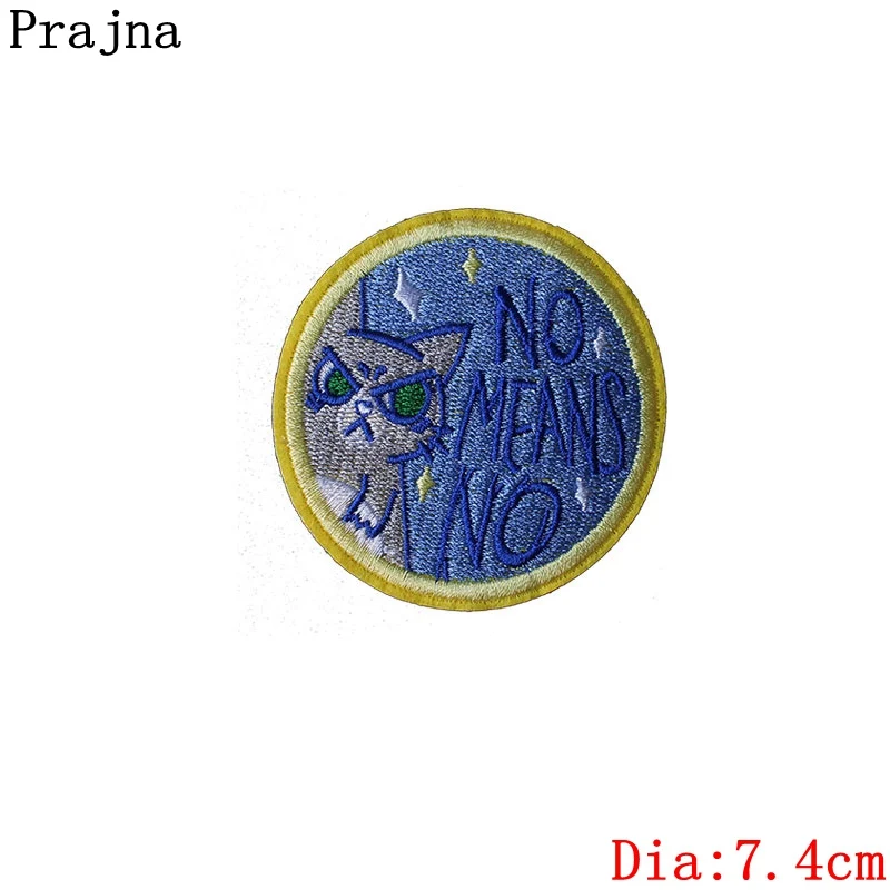 Медь Prajna экологически чистые вышитые нашивки животные кошка собака орел нашивки с совой Швейные тканевые нашивки железная Одежда для одежды - Цвет: Медь