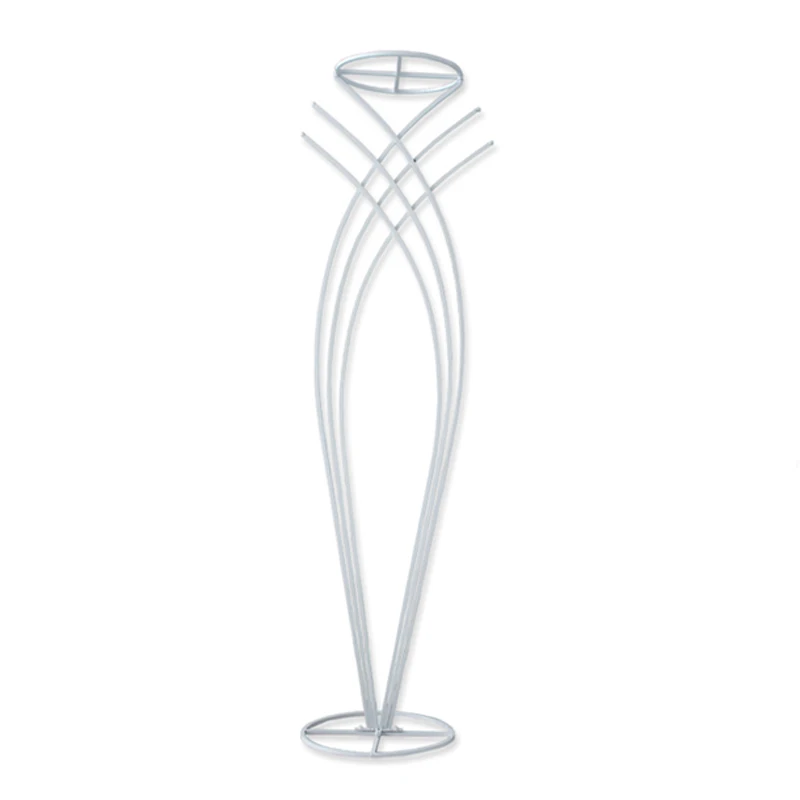 White Flower Vases 2 шт./лот, цветочные вазы, ваза металлическая настольная, сушенный цветочный держатель для растений, цветочный горшок, дорожный поводок для дома/свадьбы, украшения коридора G096 - Цвет: White Flower Vases