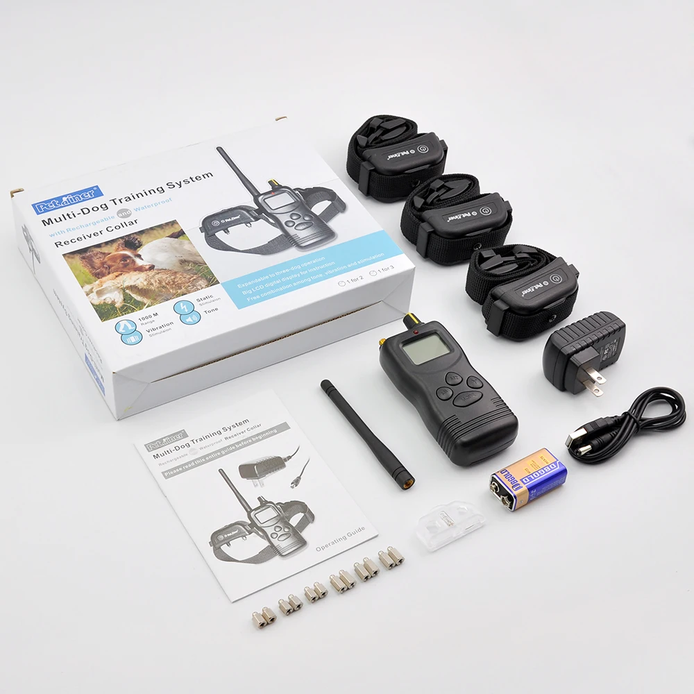 Petrainer 900B 3 водонепроницаемый и Перезаряжаемый! Электрический lcd shock Вибрационный
