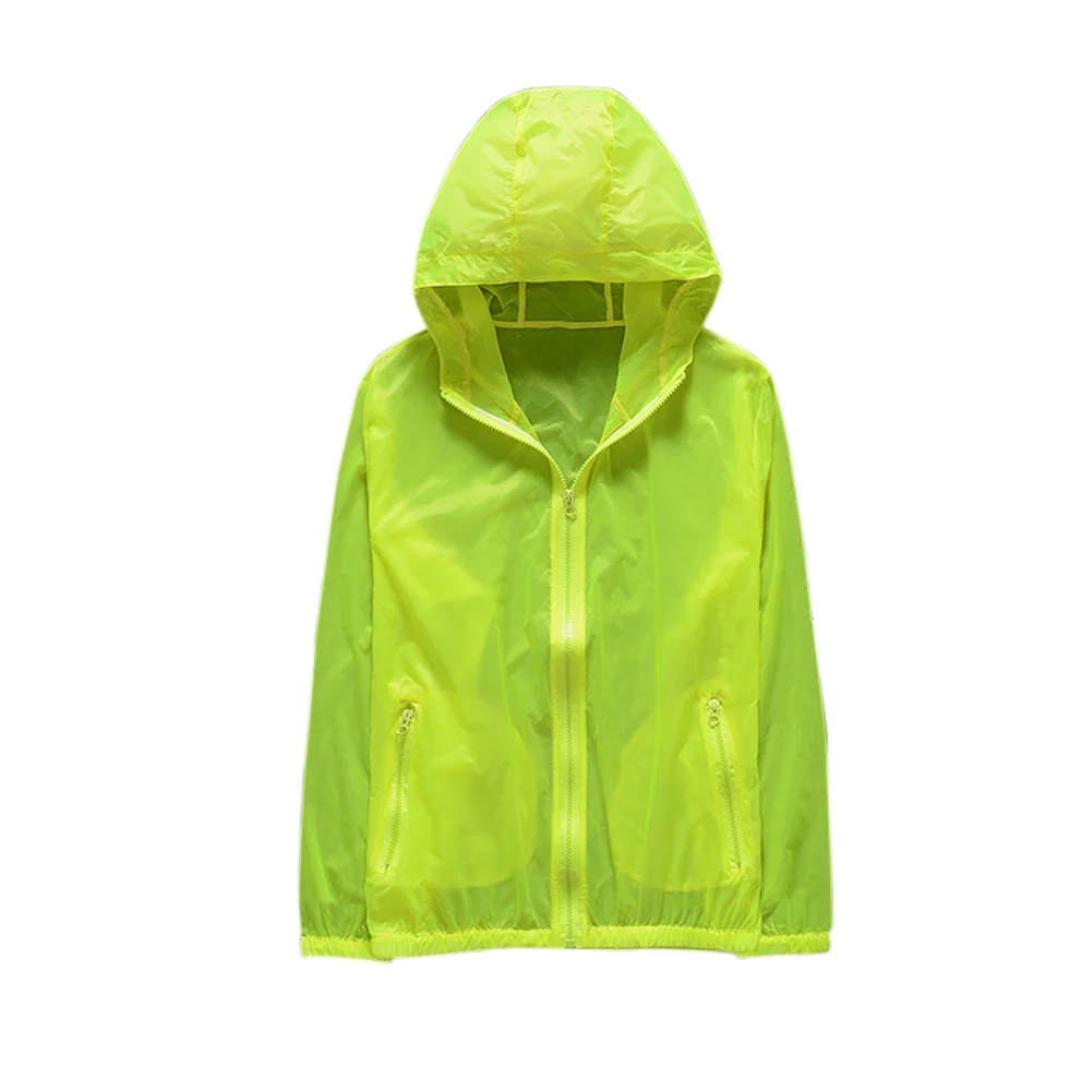 

Newly Men Women Summer Coat Sun Protective Thin Hooded Zipper Pockets Breathable Coats m99