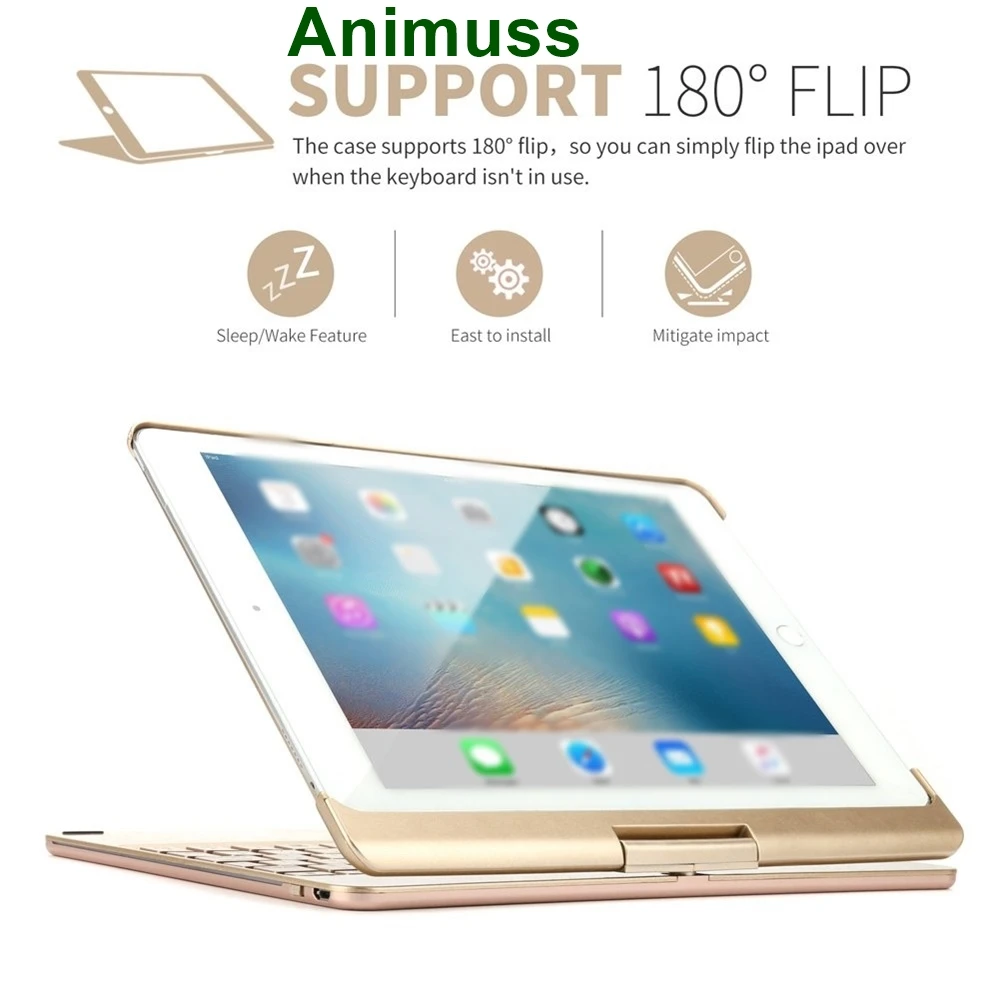 Чехол для iPad 6 го поколения с клавиатурой 7 цветов настраиваемая подсветка и