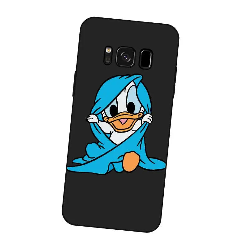 P043 Дональд Дак Черный силиконовый чехол Обложка для samsung Galaxy S5 S6 S7 S8 S9 S10 5G S10E S11 S11E