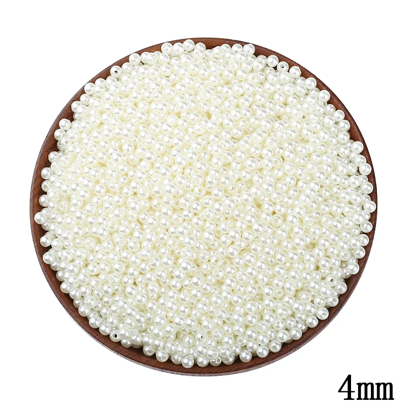 бисер для бисероплетения бусины 4 мм Ivory White имитация жемчуг 1500 шт./лот оптовая
