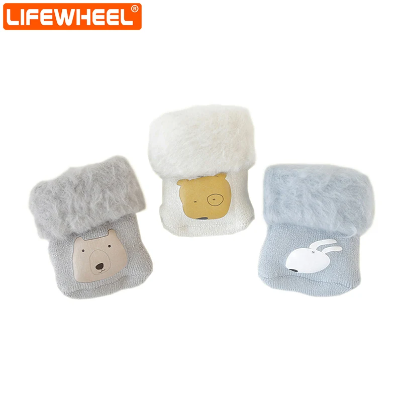 

LifeWheel Infant Baby Boys Girls Cartoon Socks Breathable Winter Casual Dress Plus Velvet Thickening Socks 0-5 Yers