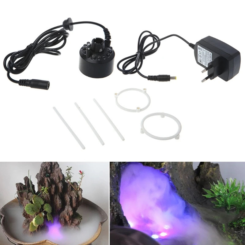 

MEXI 12LED 20mm Metal Super Ultrasonic Mist Creator Fogger Nebulizer Water Fountain