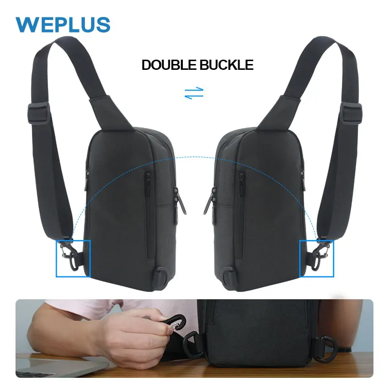 Сумки через плечо WEPLUS для мужчин и женщин Мужская водонепроницаемая нагрудная