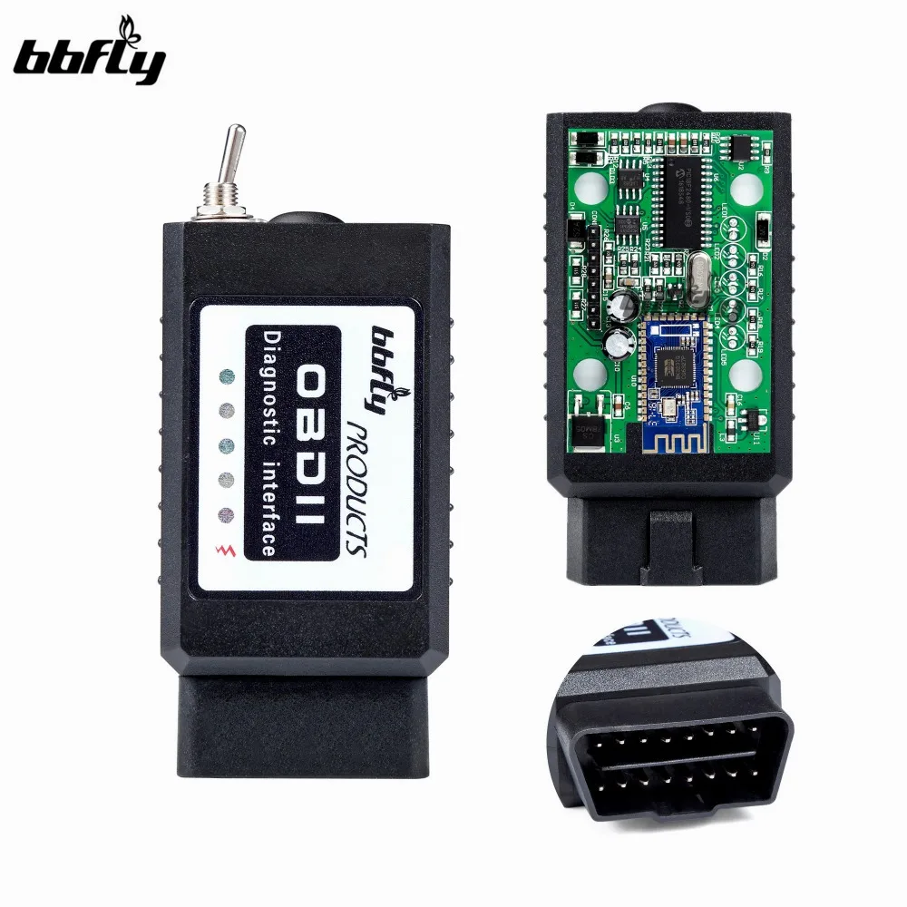 Bbfly-BB77102 ELM327 Bluetooth V1.5 модифицированный OBD2 ELMconfig FOCCCUS Froscan OBD HS-CAN/MS-CAN