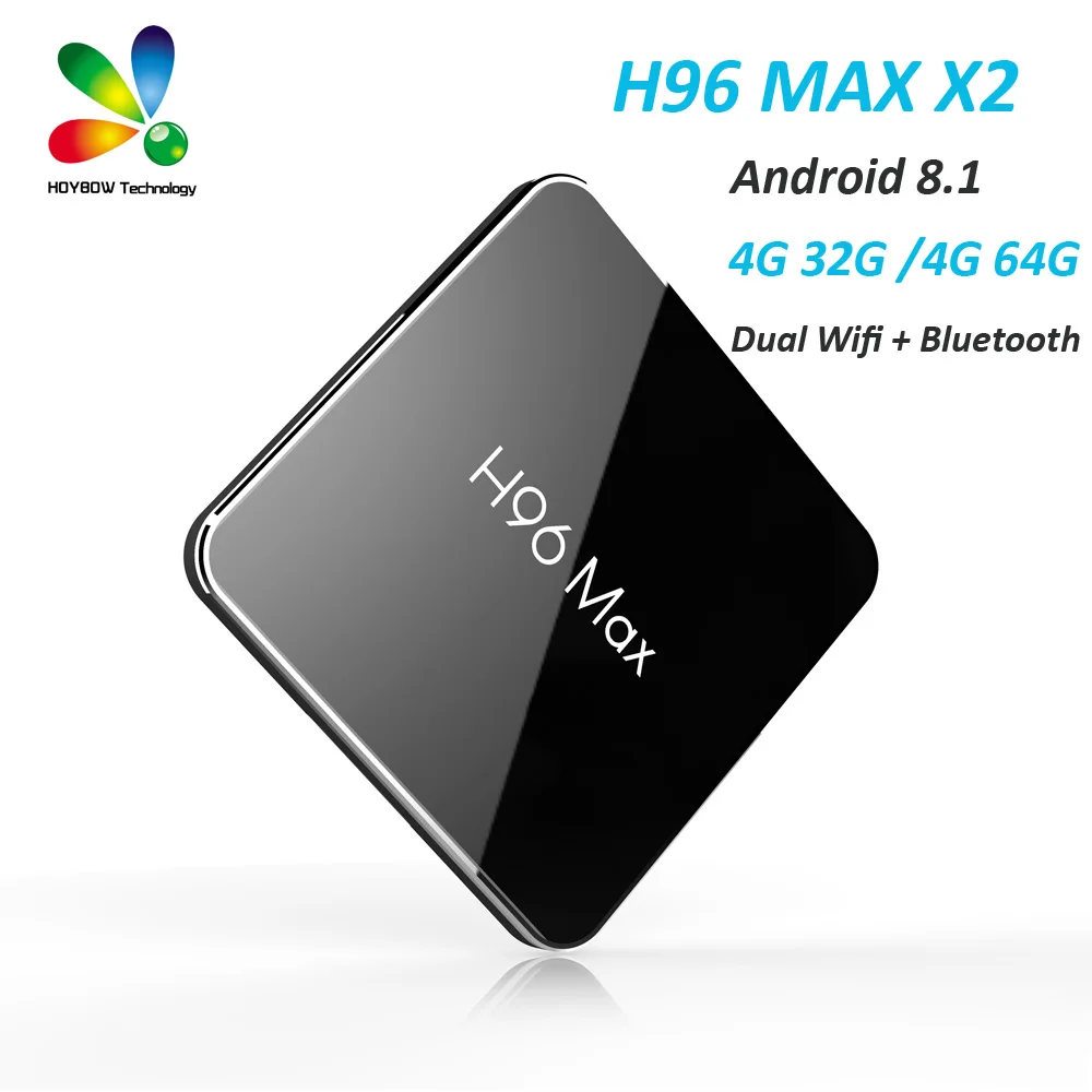 10 шт. H96 MAX X2 4 ГБ/64 Гб/32 ГБ Amlogic S905X2 ядра Смартфон Android 9 0 ТВ коробка 4K 2 ГГц/Wi Fi 5 ГГц WI FI