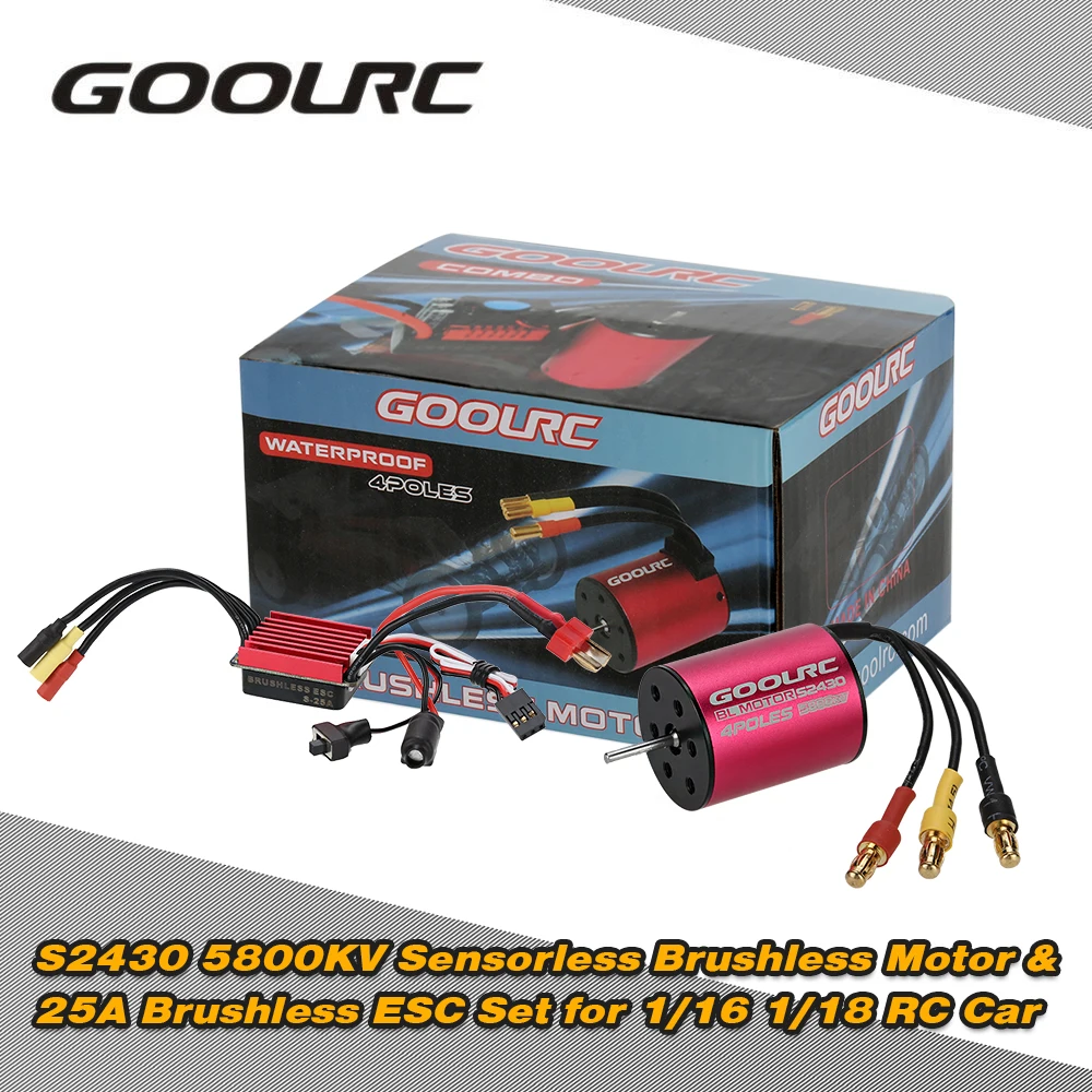 GoolRC S2430 5800KV Бессенсорный бесщеточный двигатель и 25A ESC комбинированный комплект