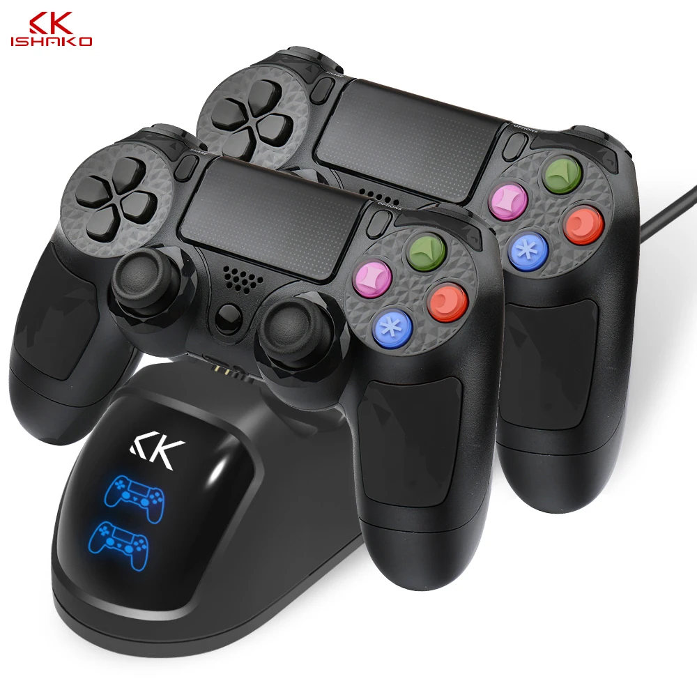 Двойная док станция K ISHAKO для PS4 двойное зарядное устройство с дисплеем состояния