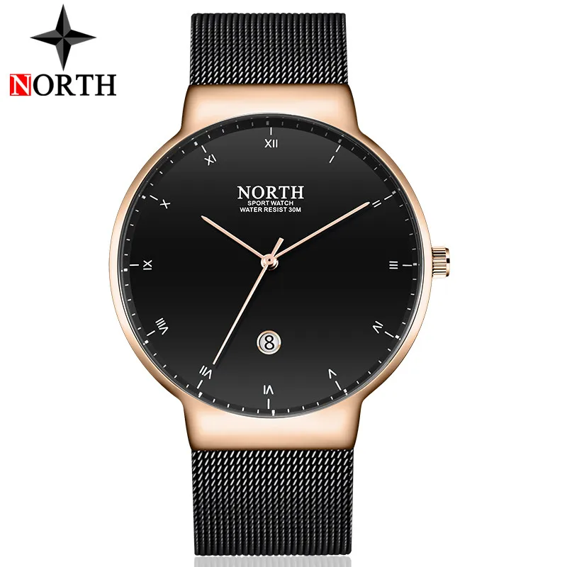 Норт Топ бренд класса люкс Бизнес Кварцевые часы мужские s модные ультра-тонкие