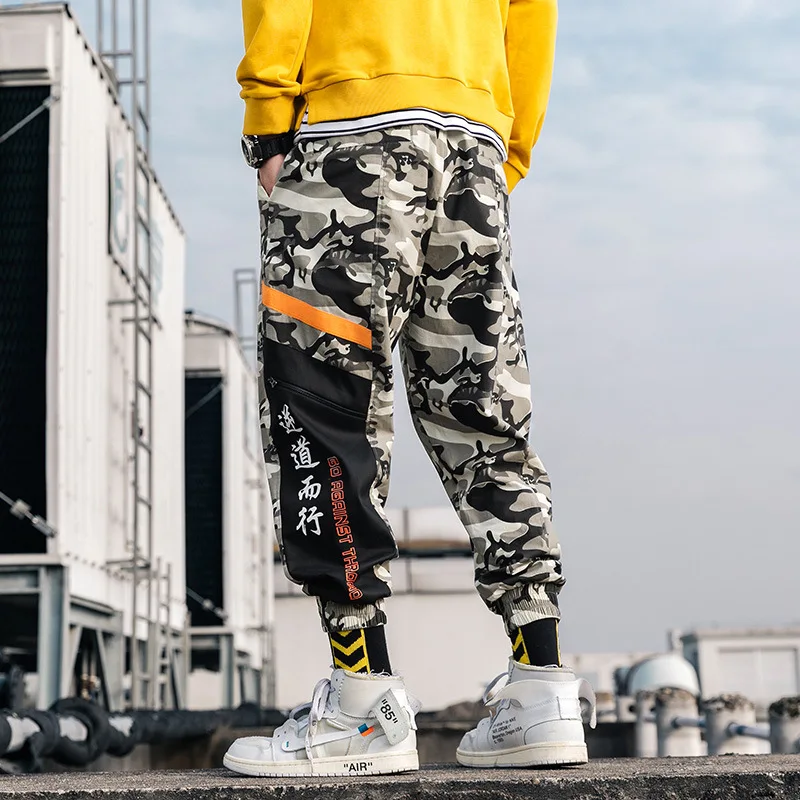 Уличная одежда джоггеры с камуфляжным принтом штаны для мужчин 2019 хип хоп