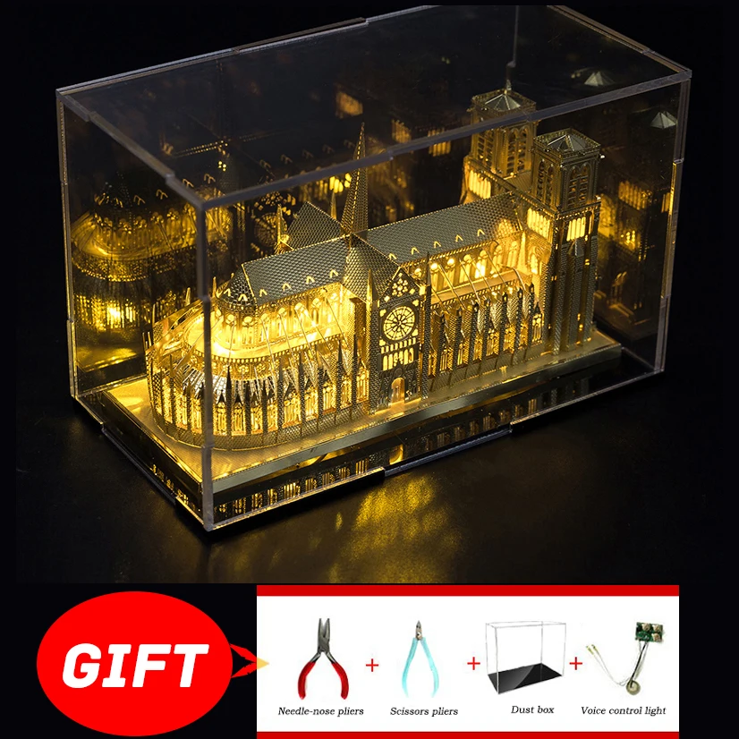 Piececool Нотр Дам де Пари Сидней опера дом Парижская башня 3D металлическая сборка