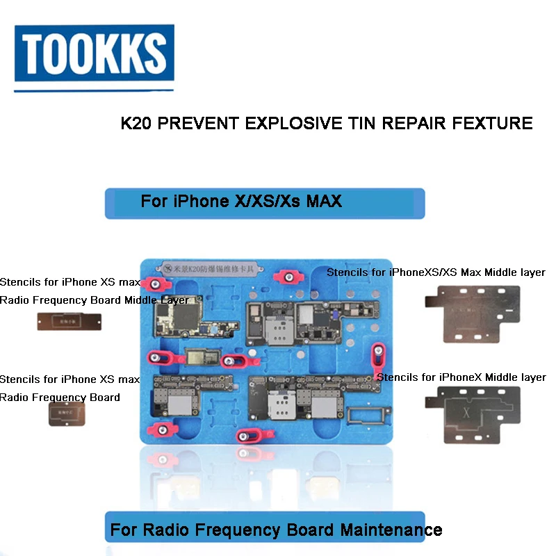 K20 многофункциональный ремонт материнской платы приспособление для iPhone X/XS MAX предотвратить взрывной Олово ремонт приспособления
