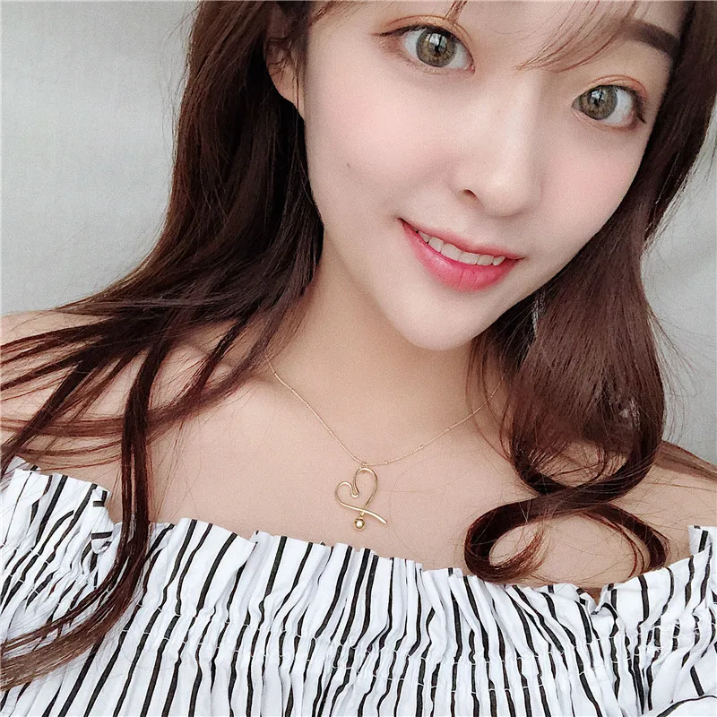 Корейская мода простое ожерелье с вырезами Геометрическая цепочка в форме