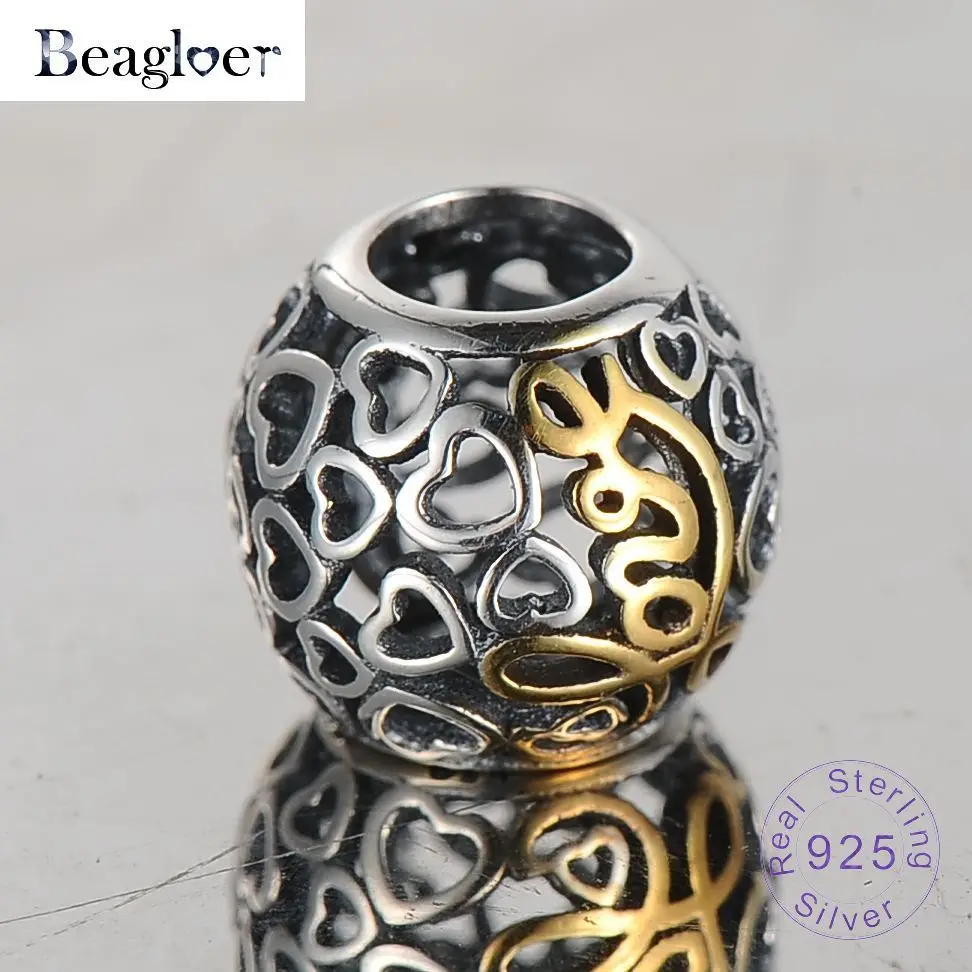 Beagloer Романтический любящее Шарм бусины для Fit оригинальный браслет Pandora 925 пробы