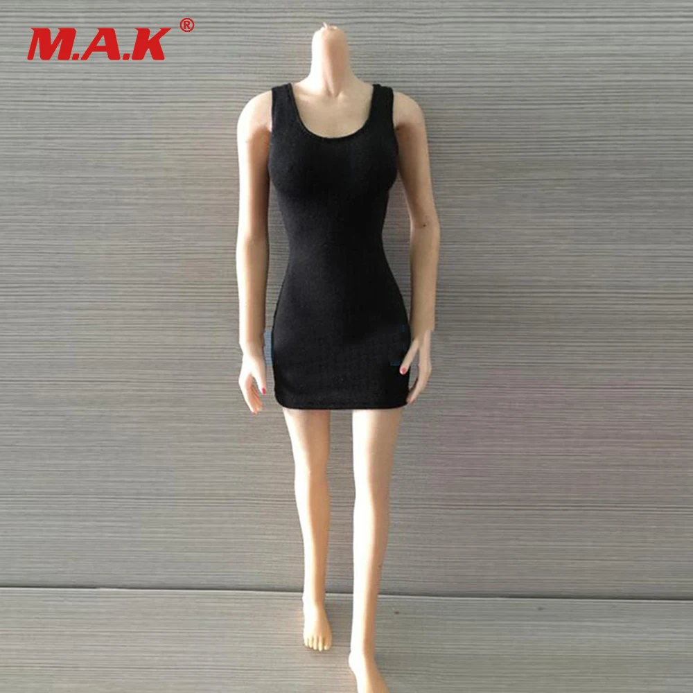 Женская одежда в масштабе 1/6 Черная/красная/белая юбка набедренная жилетка для