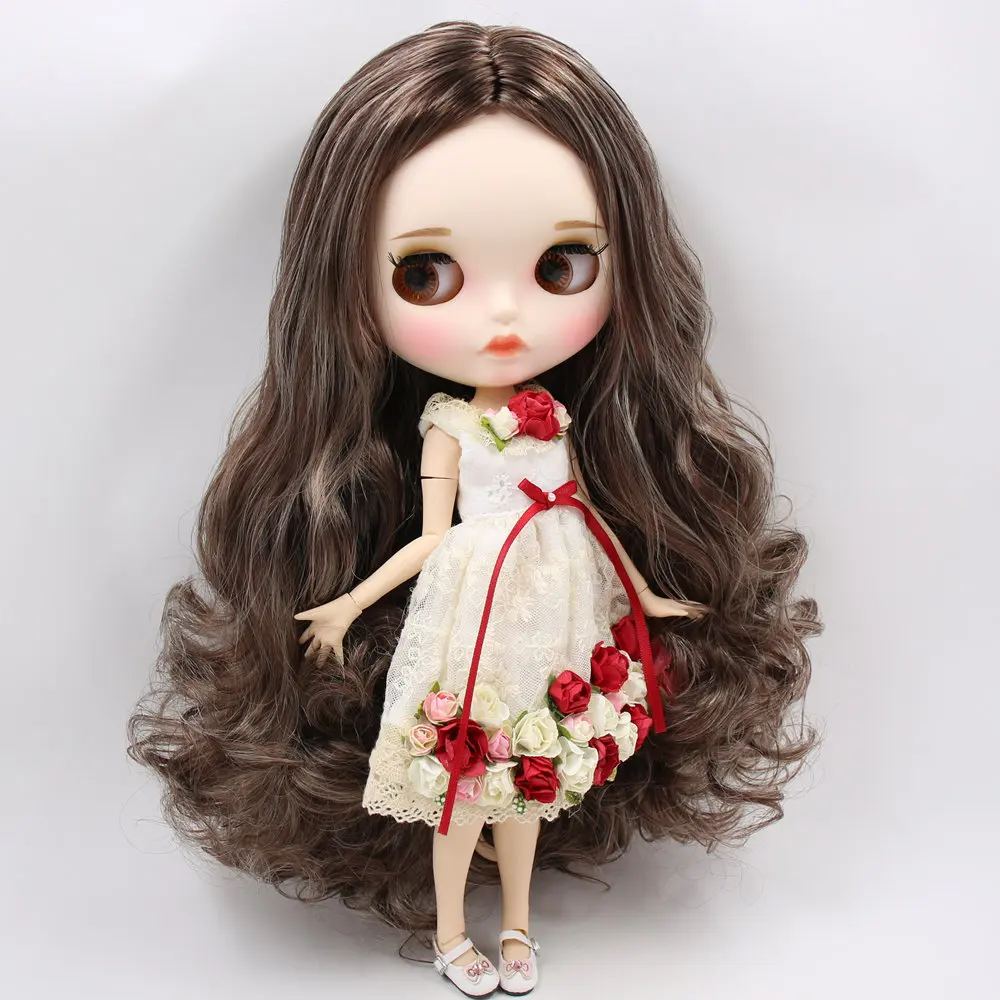 Наряды для куклы Blyth, платье с красным цветком, костюм для 1/6, azone BJD pullip licca