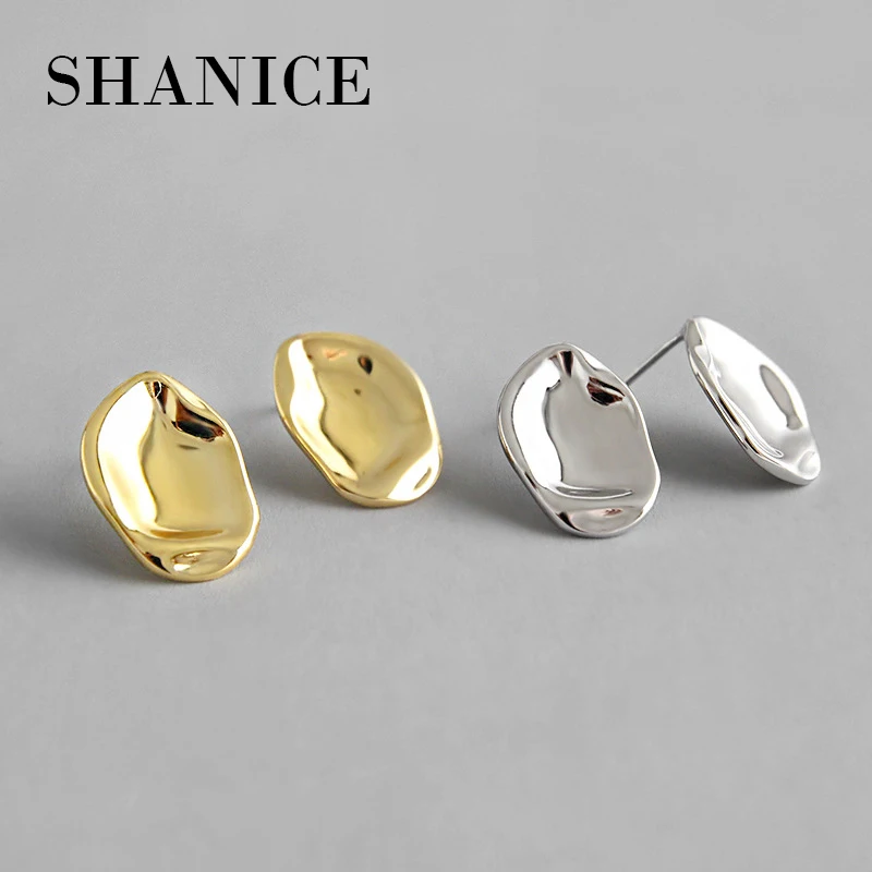 SHANICE 925 пробы, серебряные трендовые милые серьги, модные ювелирные изделия Irregul, FM-M серьги-гвоздики для женщин, Brincos Brinco