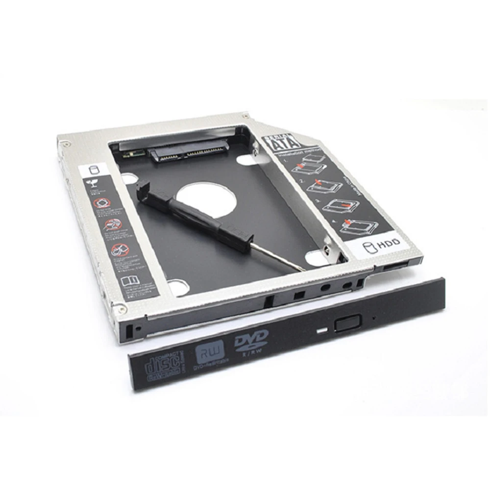 Новый универсальный 12 7 мм SATA 2nd SSD HDD жесткий диск Caddy для DVD ROM CD Optical Bay|Жёсткие