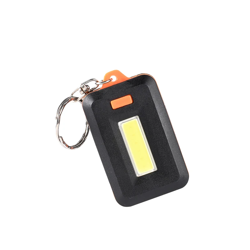 orange no battery Брелок GIJOE cob, светильник-вспышка, 4 режима, мини светодиодный светильник, 3* AAA батареи, пластиковый материал, Водонепроницаемый аварийный светильник - Испускаемый цвет: orange no battery
