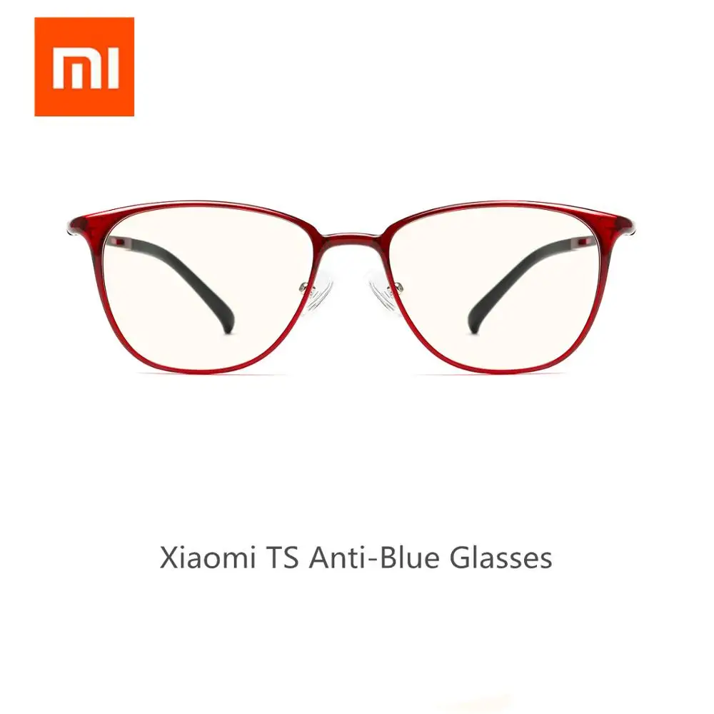 Как можно скорее Xiaomi Mijia TS анти-синее стекло очки стекло анти-синий луч УФ-защита от усталости защита для глаз Mi Home TS стекло - Цвет: Red