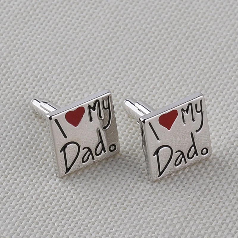 Запонки с надписью I Love My Dad | Украшения и аксессуары