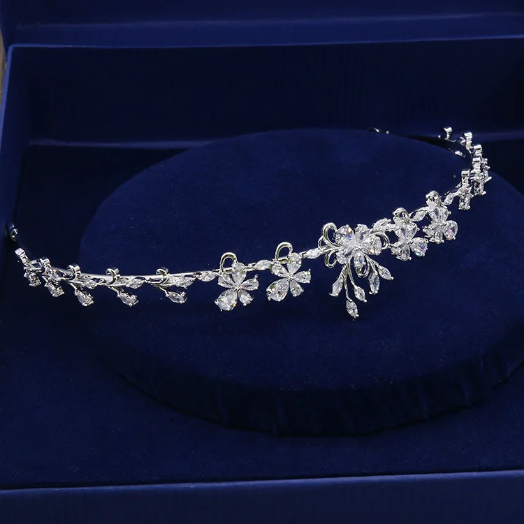 SLBRIDAL Gorgeous Wedding Cubic Zircon Tiara Bridal CZ Crown Queen Princess Pageant Party Headpiece Bridesmaids Hair Accessories | Украшения