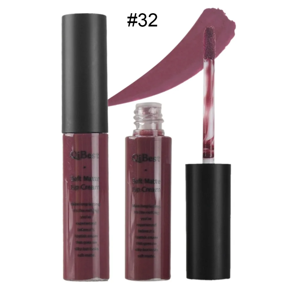 Мягкий матовый крем блеск для губ 24 34 цветов долговечный водостойкая