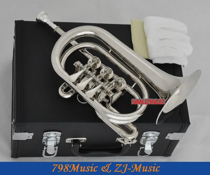 Профессиональный серебристый никелевый вращающийся клапан Cornet новый Bb рожковый