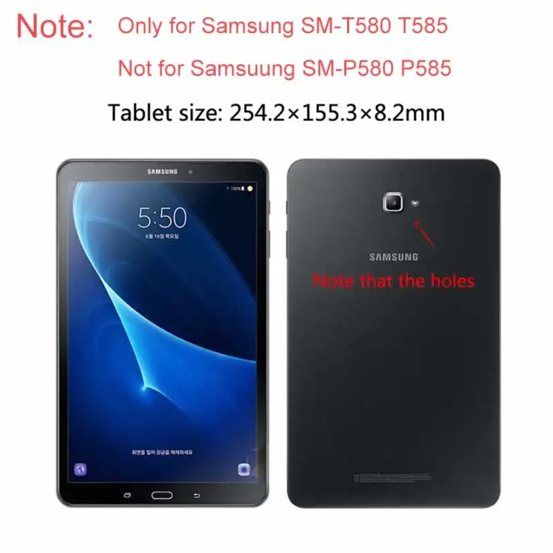 Чехол для планшета Samsung Galaxy Tab A A6 10 1 2016 SM T580 T580N T585 T585C с вращающейся на 360 градусов
