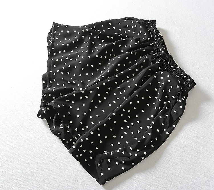 2019 Time-limited Polyester New Summer Short Sleeve Casual Pullover O-neck Batwing Elastic Waist Polka Dot Shorts Women Set | Женская