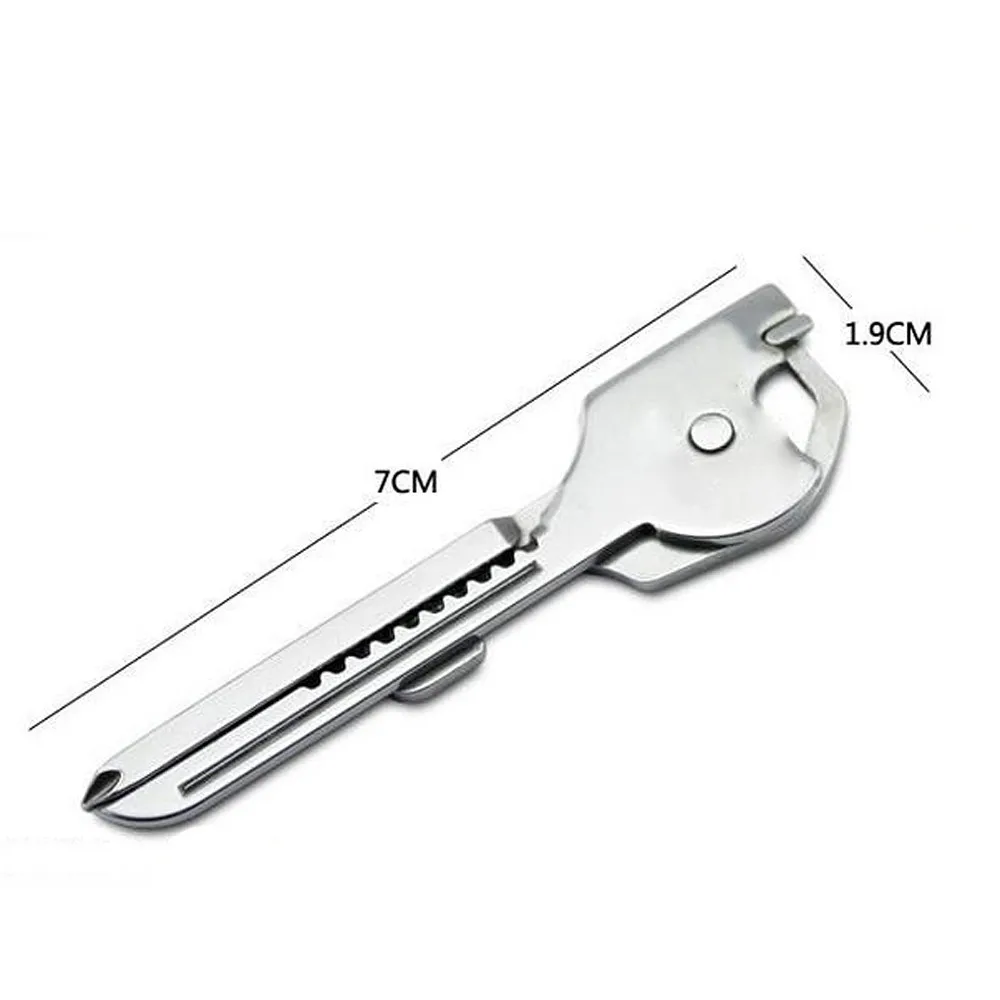 Camping Outdoor Travel Survival Tools Tactical Key Tool 6 in 1 Multifunctional Mini Folding Knife Kit |