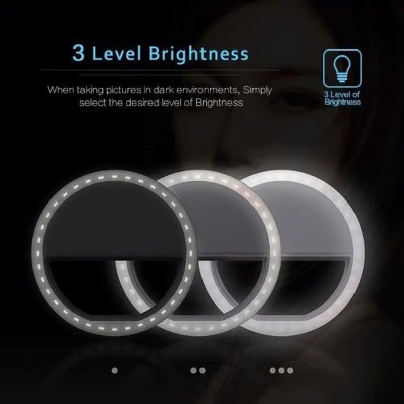 Универсальная кольцевая лампа для селфи с телефоном USB-зарядка портативный