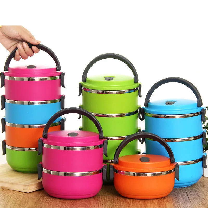 Трехслойная изолирующая столовая посуда из нержавеющей стали переносная