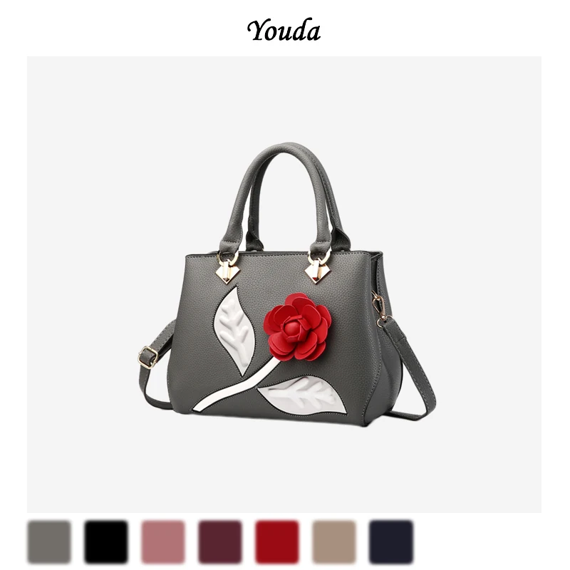 Женская сумка-тоут Youda сумка на плечо с цветочным украшением повседневные